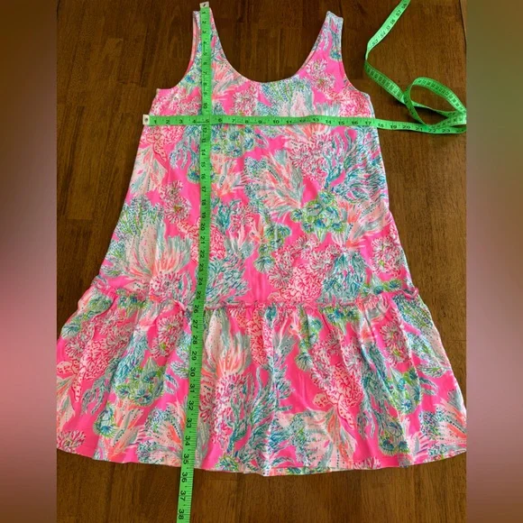 Lilly Pulitzer Skyelar Tank Dress SZ S Prosecco Pink Seaing Things - Picture 15 of 15